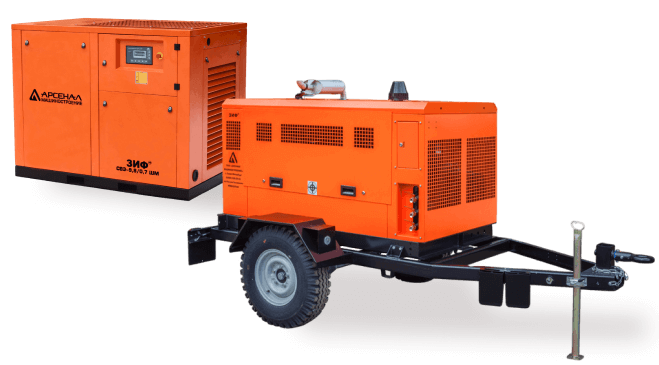 Передвижные дизельные компрессоры ЗИФ ПВ на шасси